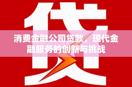 商丘消费金融公司贷款，现代金融服务的创新与挑战