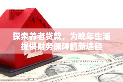 商丘探索养老贷款，为晚年生活提供财务保障的新途径