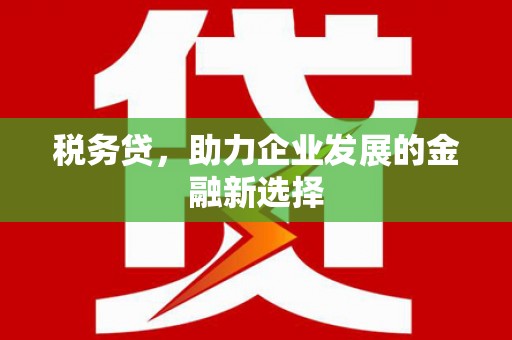 商丘税务贷，助力企业发展的金融新选择