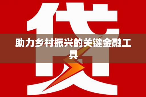 商丘助力乡村振兴的关键金融工具