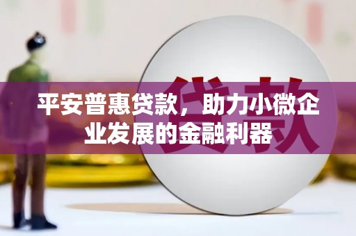 商丘平安普惠贷款，助力小微企业发展的金融利器