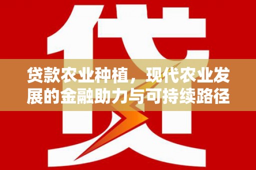 商丘贷款农业种植，现代农业发展的金融助力与可持续路径