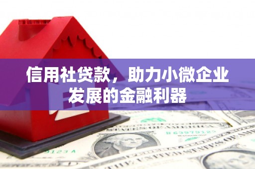 商丘信用社贷款，助力小微企业发展的金融利器