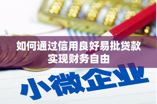 商丘如何通过信用良好易批贷款实现财务自由