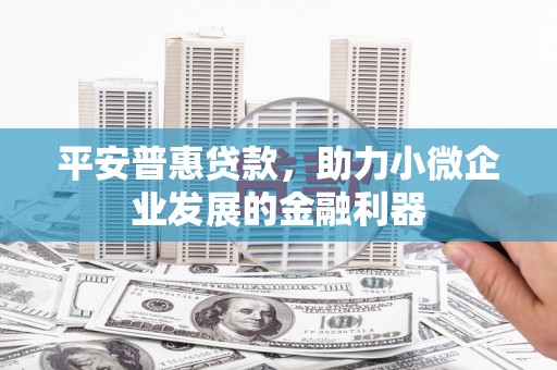 商丘平安普惠贷款，助力小微企业发展的金融利器
