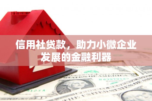 商丘信用社贷款，助力小微企业发展的金融利器