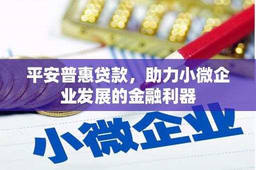 商丘平安普惠贷款，助力小微企业发展的金融利器