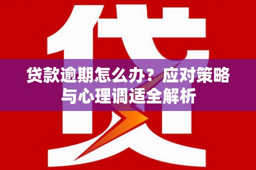 商丘贷款逾期怎么办？应对策略与心理调适全解析